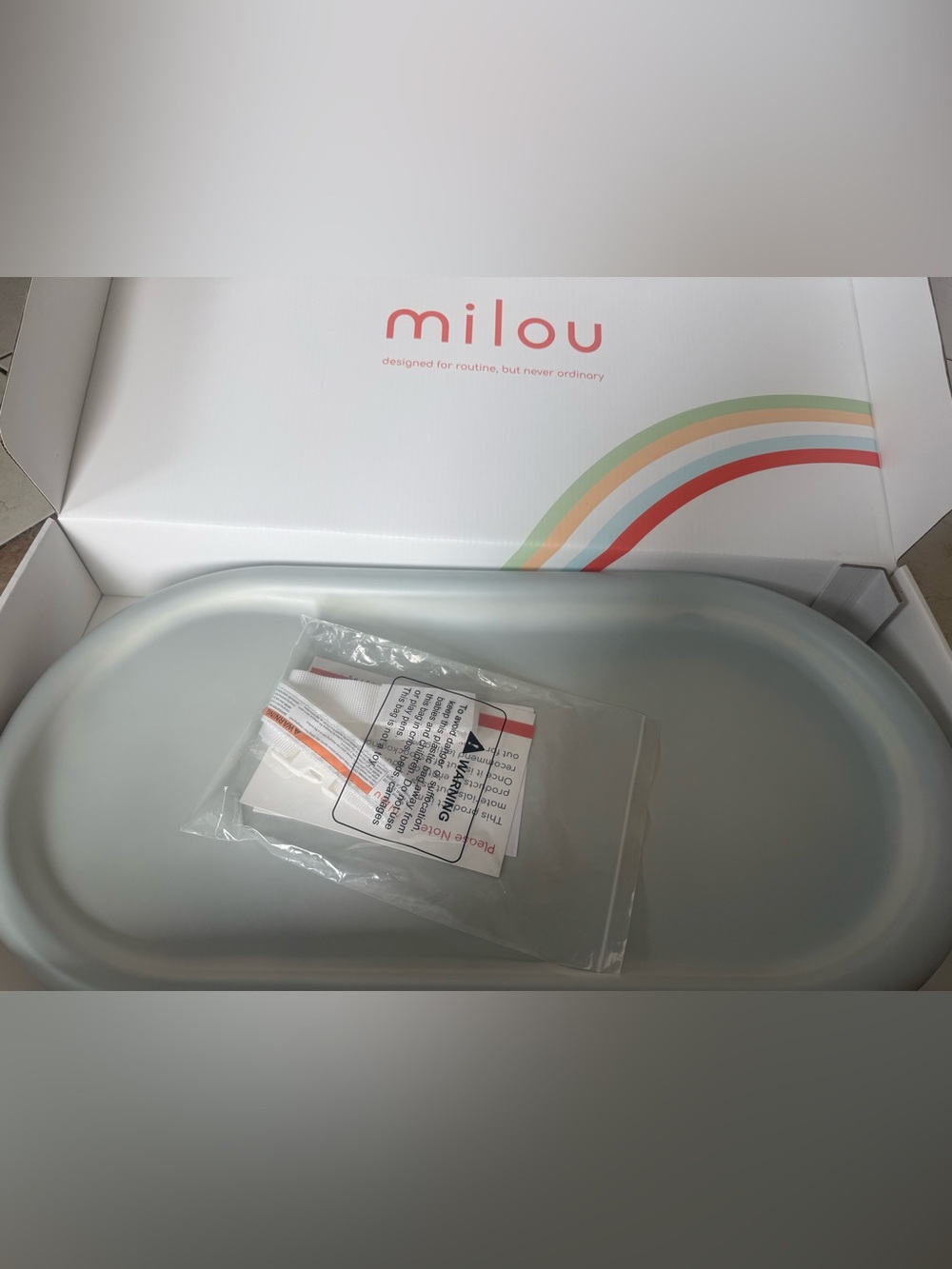 NEW Milou Waterproof Changing pad 31" L × 16" W × 3.5" H, Dovc (gray)